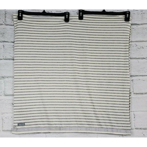 Nuroo Gray White Gray striped Multi Use Breastfeeding Scarf - Picture 1 of 4